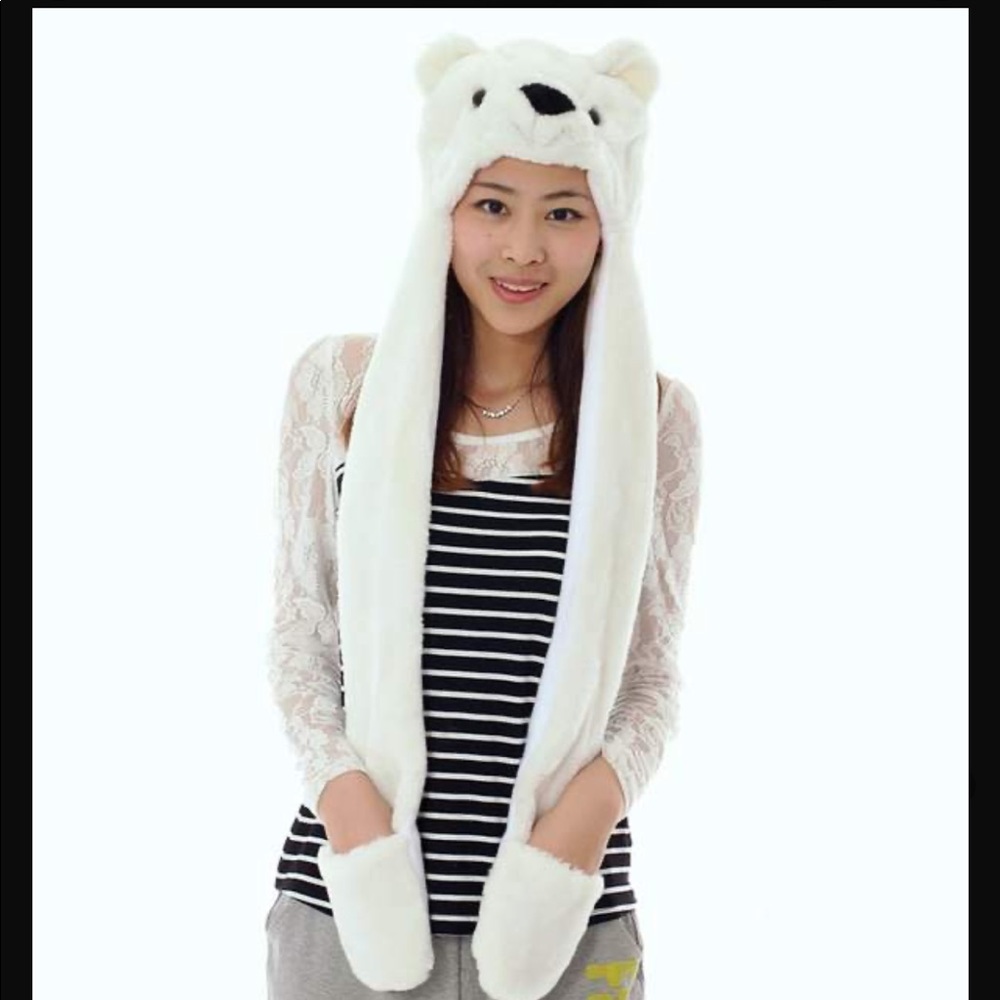 Animal hat with gloves
